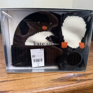 NIB - Kate Spade - Penguin Box Set - Beanie & Glove Set